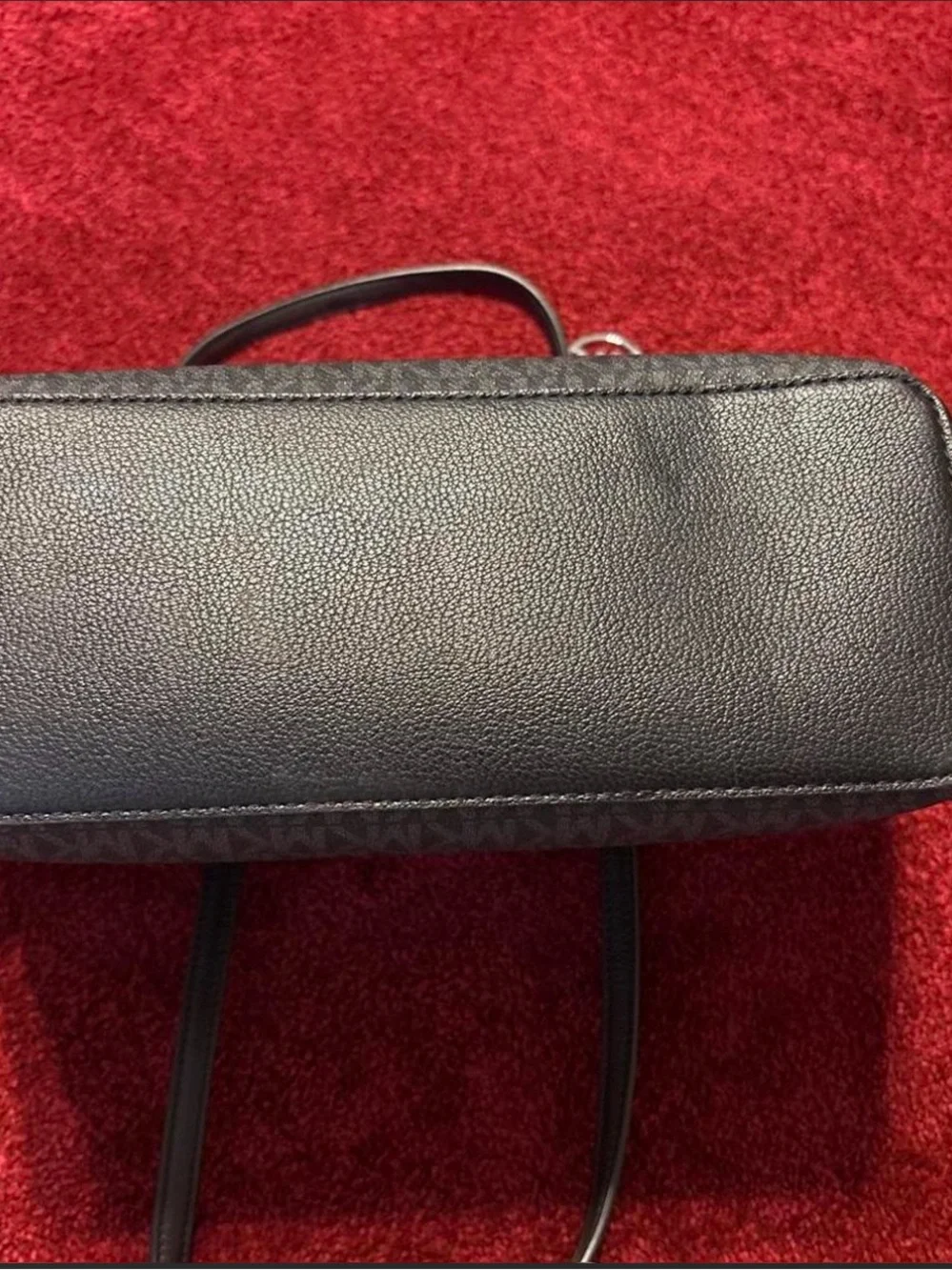 Michael Kors Black Signature MK Tote with Silver Hardware